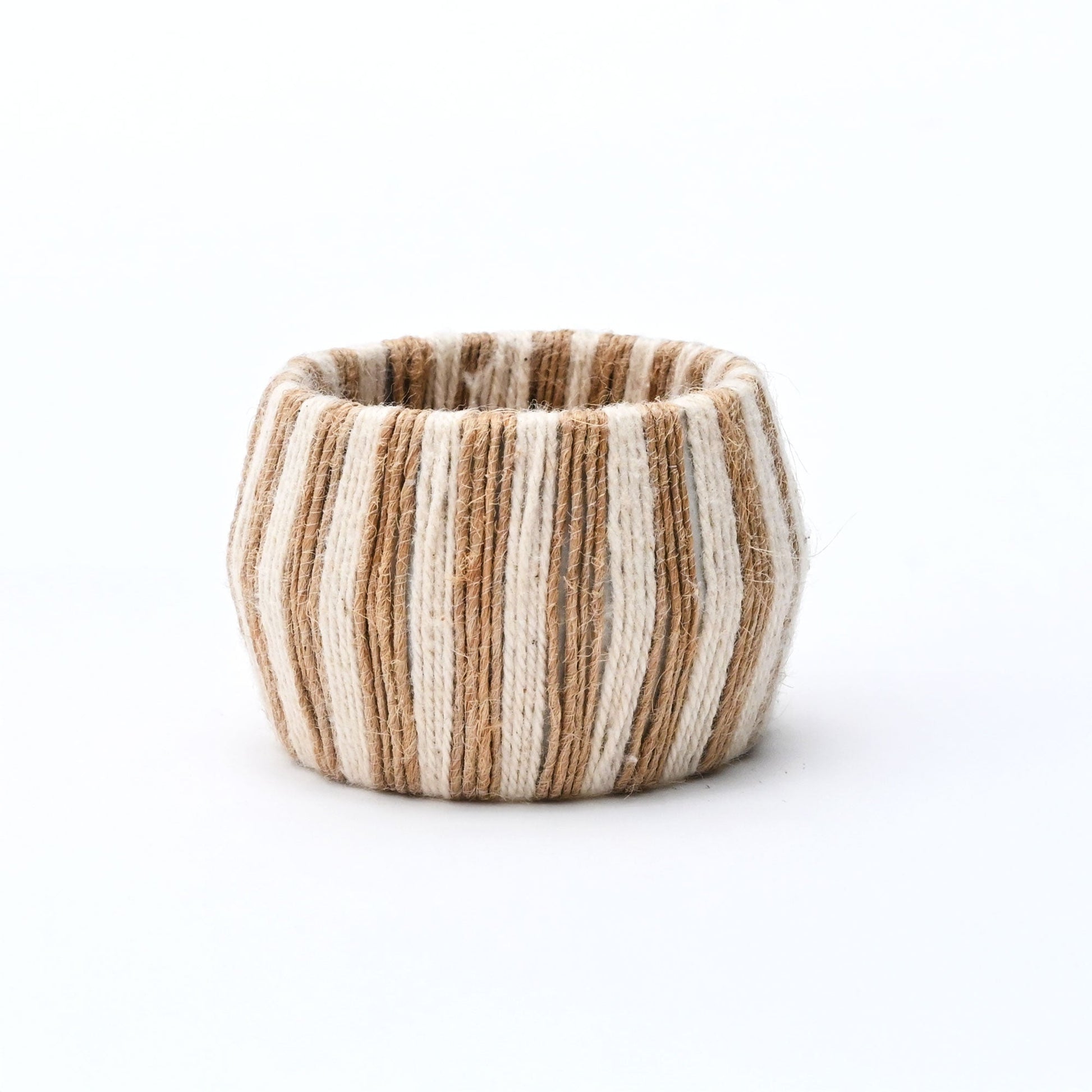 Thread Napkin Rings | Set of 4 | 100% Mango Wood | 1.57" dia