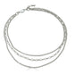 Silver Delicate Three Strand Necklace
