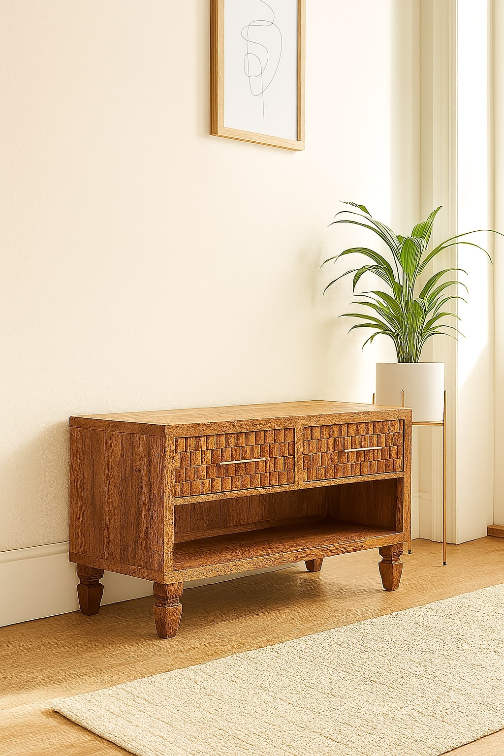 Solid Wood Arno Shoe Storage Unit