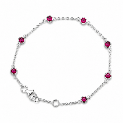 July Birthstone Bracelet:  Ruby