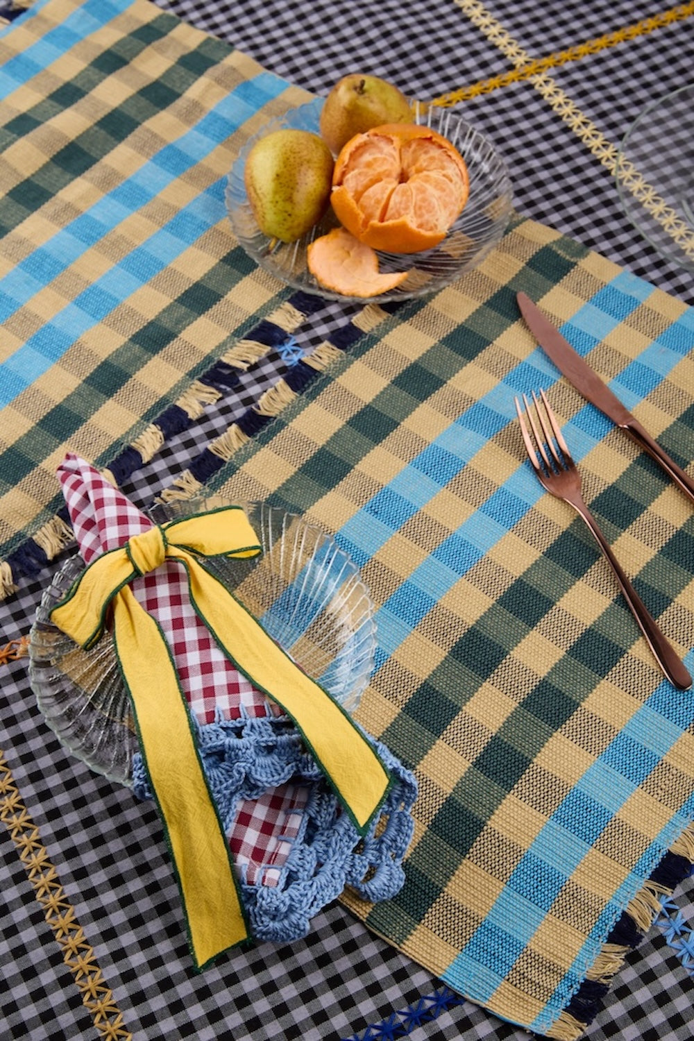 S/4 Moñitas Yellow Napkin Ring - Canary Yellow