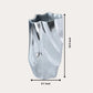 Abstract Silver Aluminum Vase | Fluid Sculptural Décor
