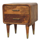 Solid Wood Amber Oak Bedside Table