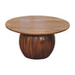 Solid Wood Round Fluted Coffee Table