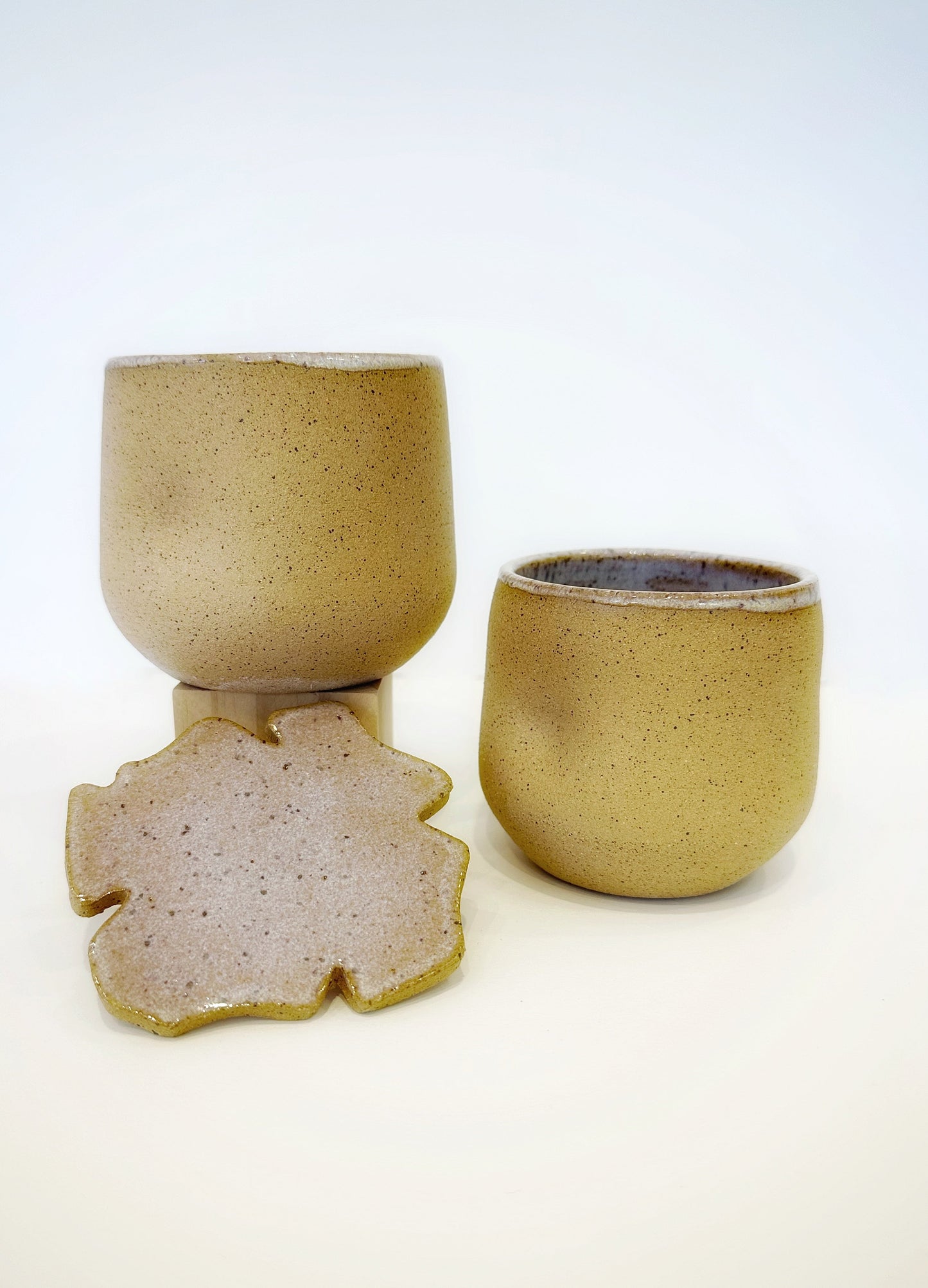 Handmade Flower Coasters — Set of Two