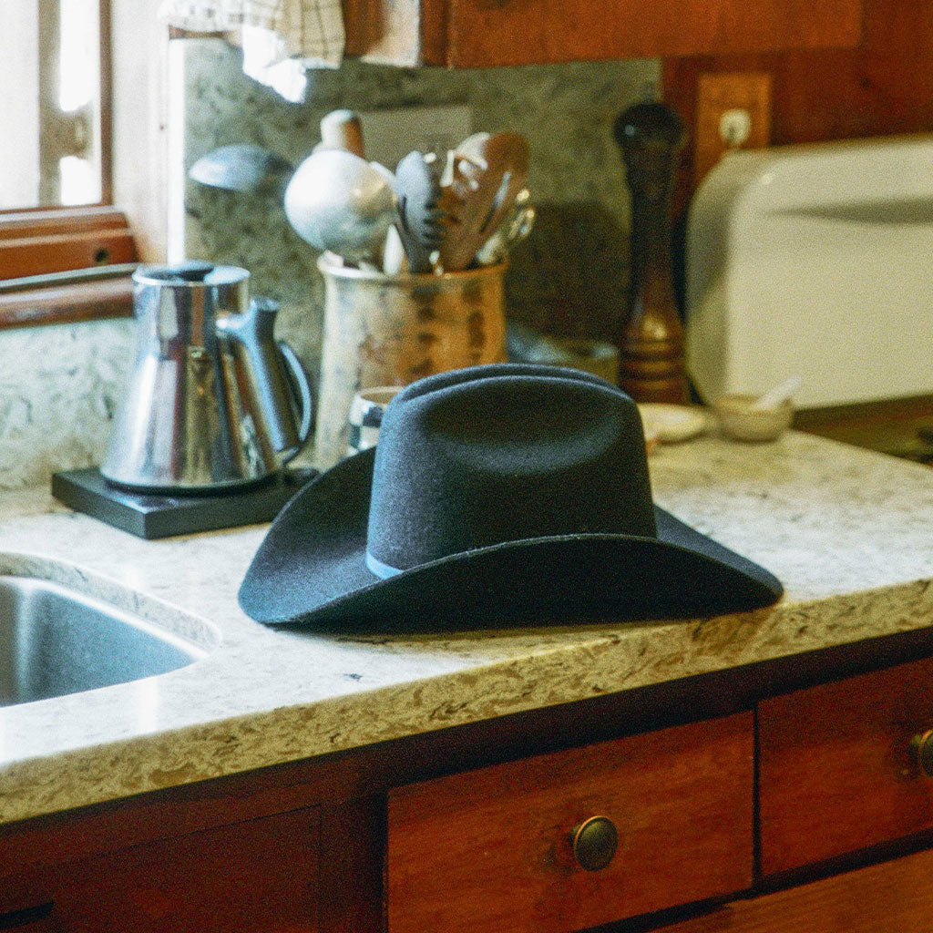 [WS] Karina Wool Cowboy Hat - Black