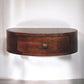 Solid Wood Honey Caramel Wall-Mounted Rounded Bedside Table