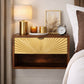 Solid Wood Sunburst Wall-Mounted Bedside