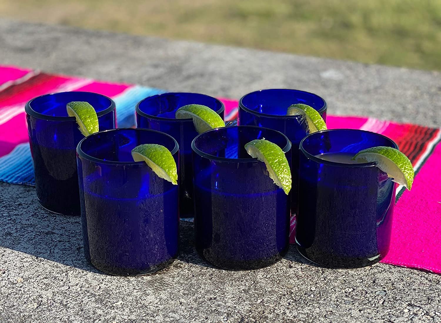 Pure Cobalt Tumbler Glasses - Set of 6