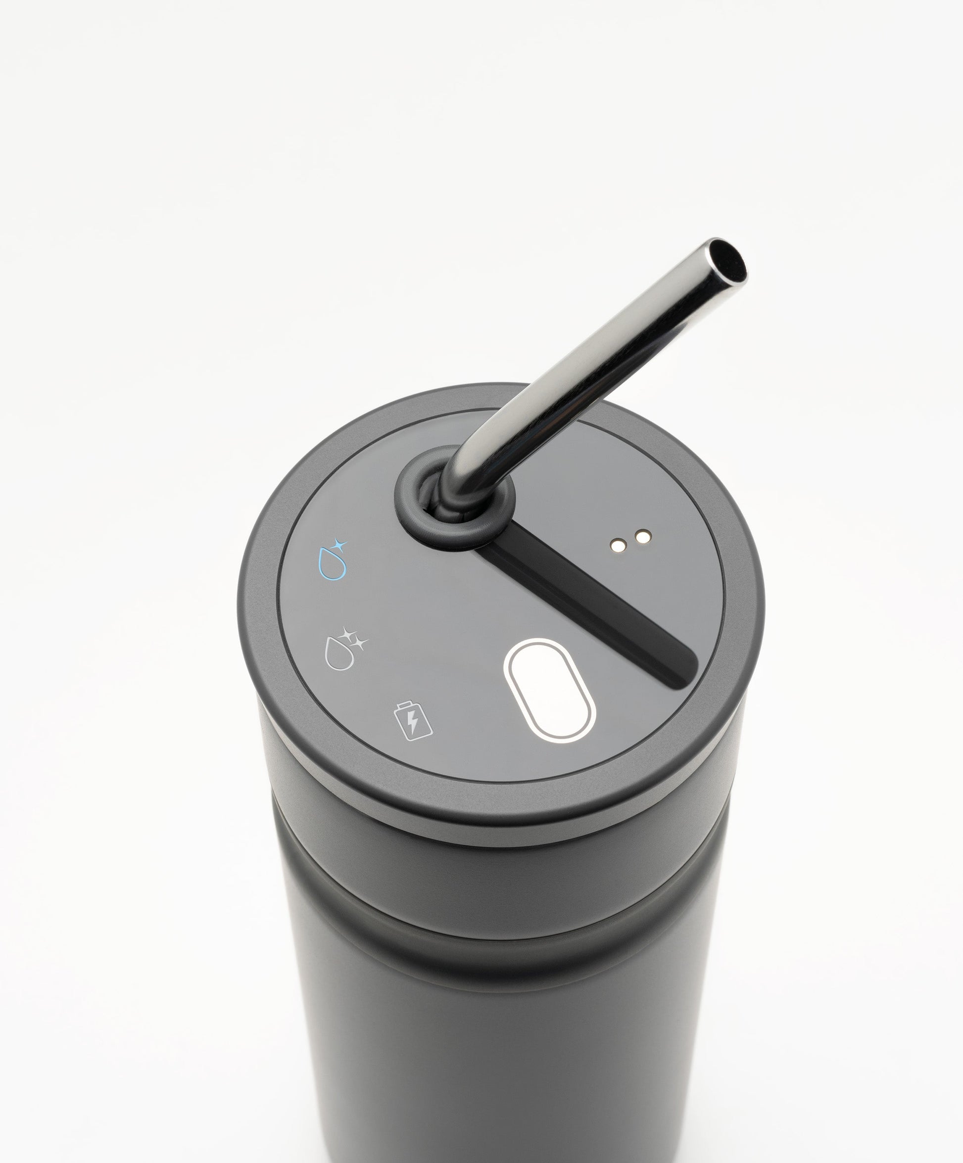 Uvio Self-Purifying Water Bottle - Charcoal Black