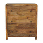 Solid Wood Oakish Three Drawer Chest