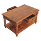 Solid Wood Turned Legs Chestnut Coffee Table