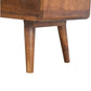 Solid Wood Curved Chestnut Media Unit