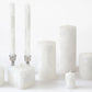 White on White Painted Candles