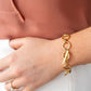 Gold Sculpted Circle Bracelet
