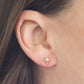 14K Yellow Gold Mushroom Stud