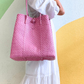 The Maxi Ella Handwoven Tote  · Recycled Plastic