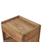 Solid Wood Larissa T-Bar Bedside Table