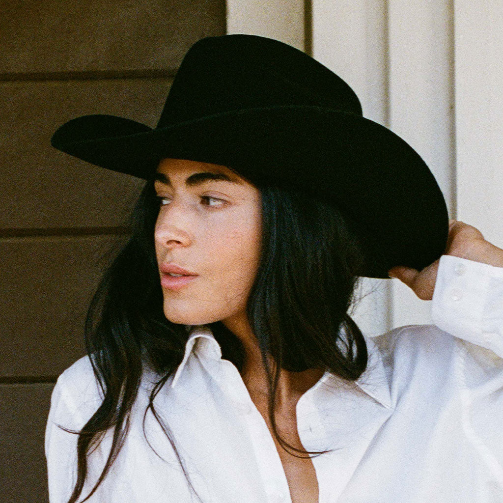 [WS] Karina Wool Cowboy Hat - Black