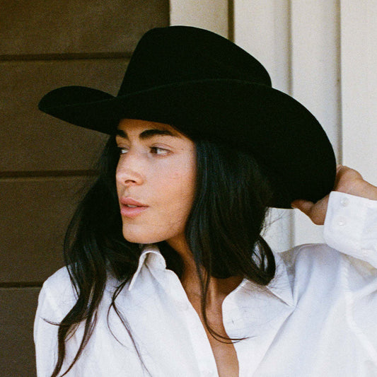 [WS] Karina Wool Cowboy Hat - Black