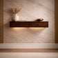 Solid Wood Roasted Almond Slim Console