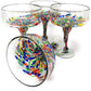 Confetti Carmen Design Margarita Glasses - Set of 4