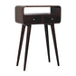 Solid Wood Mini California Walnut Curved Console Table
