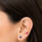 Oval Birthstone Stud Earrings