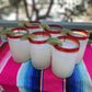 Set of 6 Glasses with Red Rims
