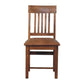 Solid Wood Leather Slatted Dining Chair