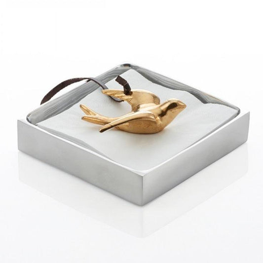 Dove Cocktail Napkin Holder Silver/Gold - Final Sale