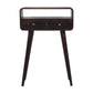 Solid Wood Mini California Walnut Curved Console Table