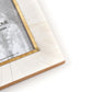 Mukhendu 4x6 Picture Frame - Bone, Brass Inlay
