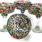 Confetti Rock Margarita Glasses - Set of 4