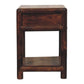 Solid mango wood California Walnut Open Bedside