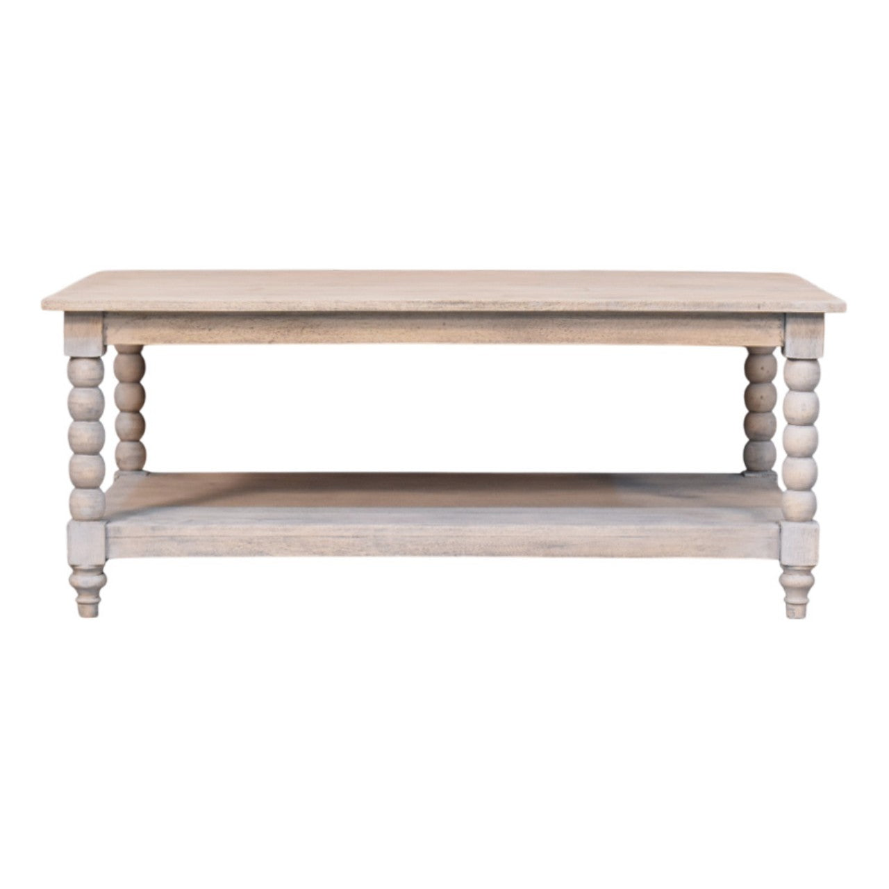 Solid Wood Ellsworth Spindle Coffee Table in Acid Wash