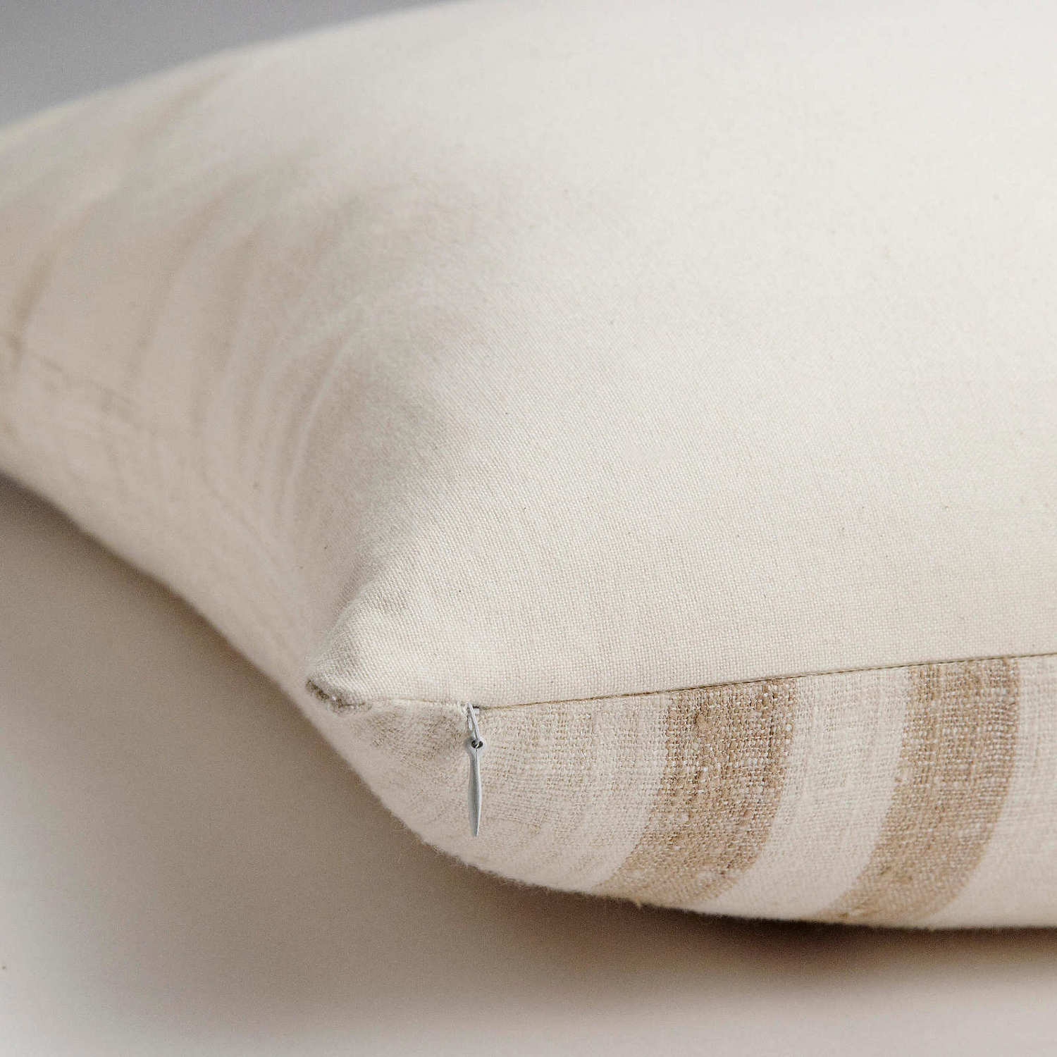 Striped Silk Pillow with Down-Alternative Insert – Handspun, Handwoven & Cruelty-Free