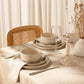 Dinnerware Set, 12 Piece Service for 4, Ceramic, Cambridge Classics