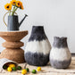 Eclipse Charcoal and Ivory Wool Gourd Basket
