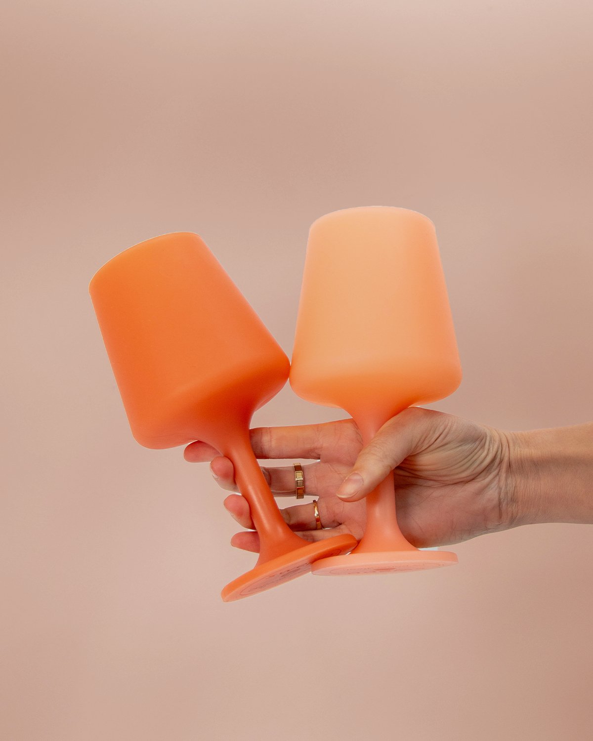 terra + peach | swepp | silicone unbreakable wine glasses