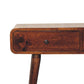 Solid Wood Chestnut Curved Hallway Table