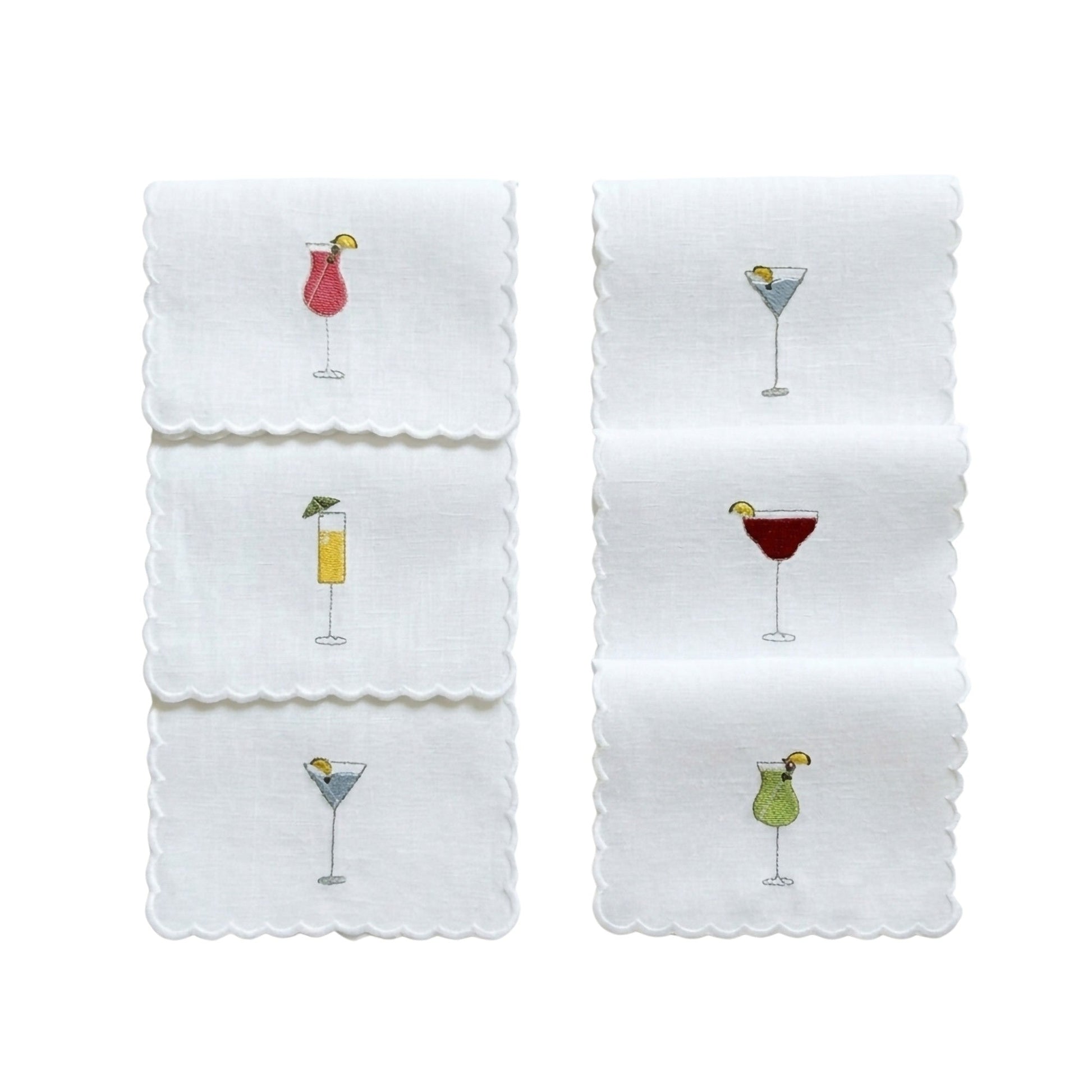 Embroidered Cocktail Napkin (Set of 6)