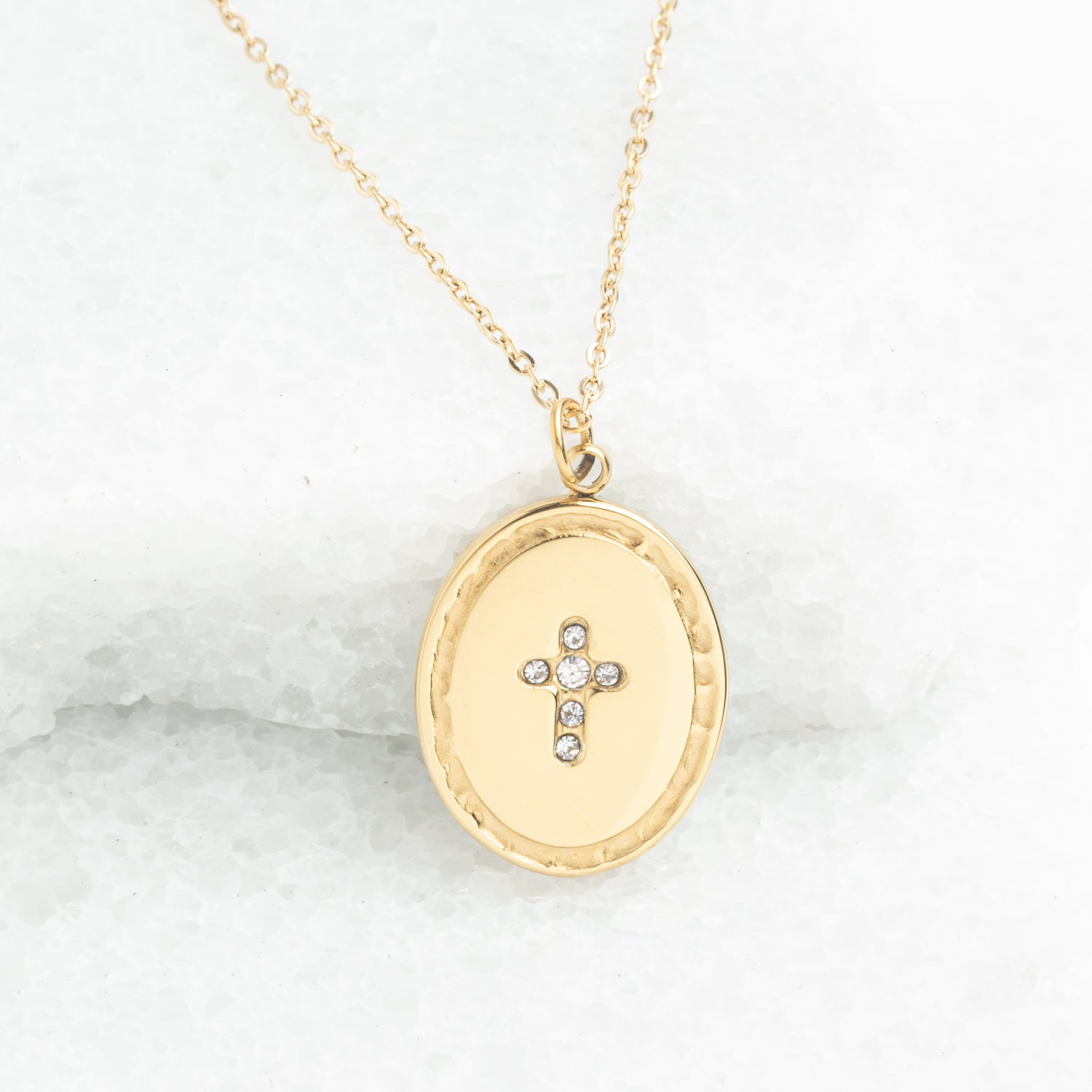 Shine Bright Cross Pendant in Mint