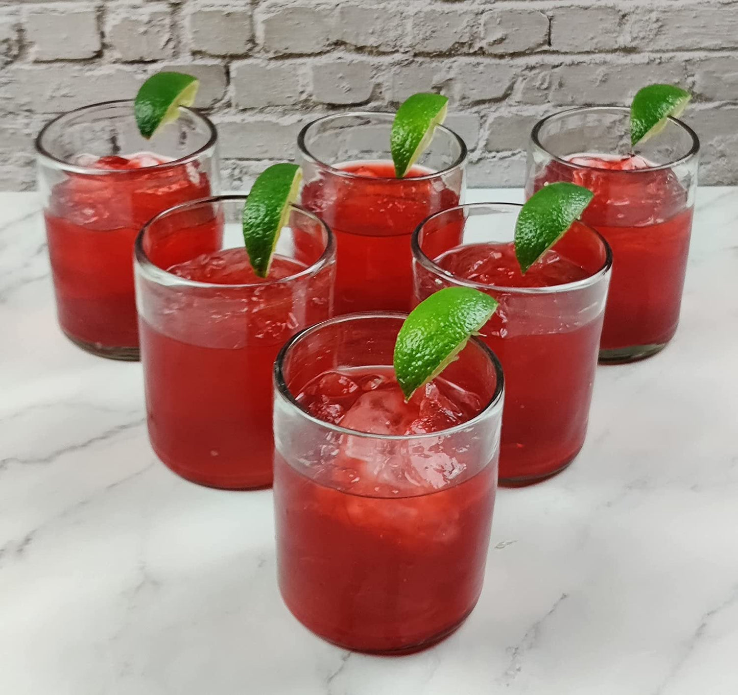 Set of 6 Natural Clear Tumbler Glasses