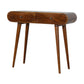 Solid Wood London Console Table, 2-Drawers, Chestnut, Brown