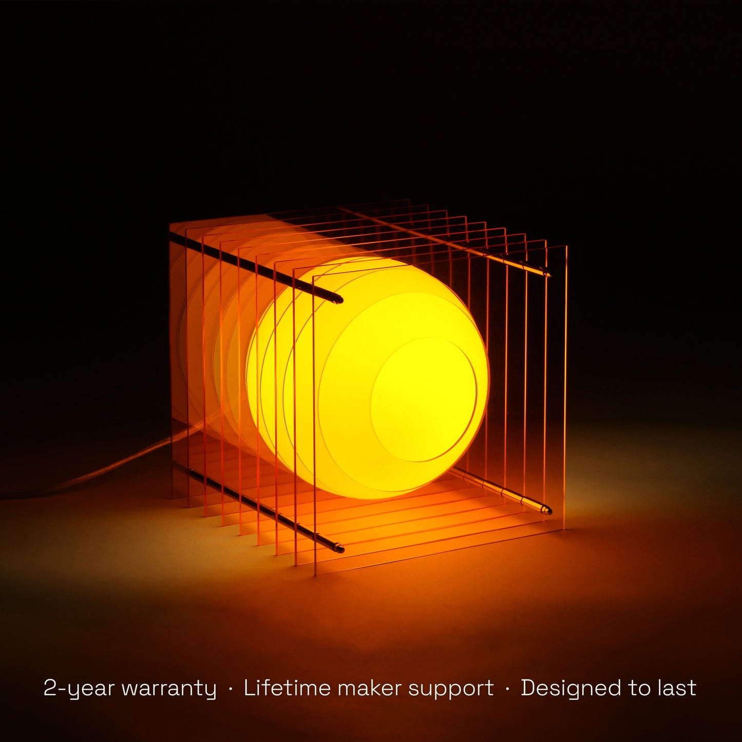 Lớp big square in orange acrylic