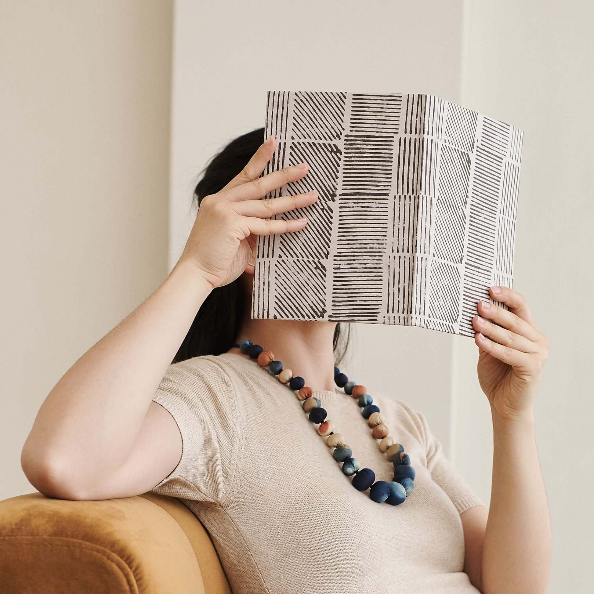 Mihika Silk Beaded Necklace Modern Artisanal— Indigold
