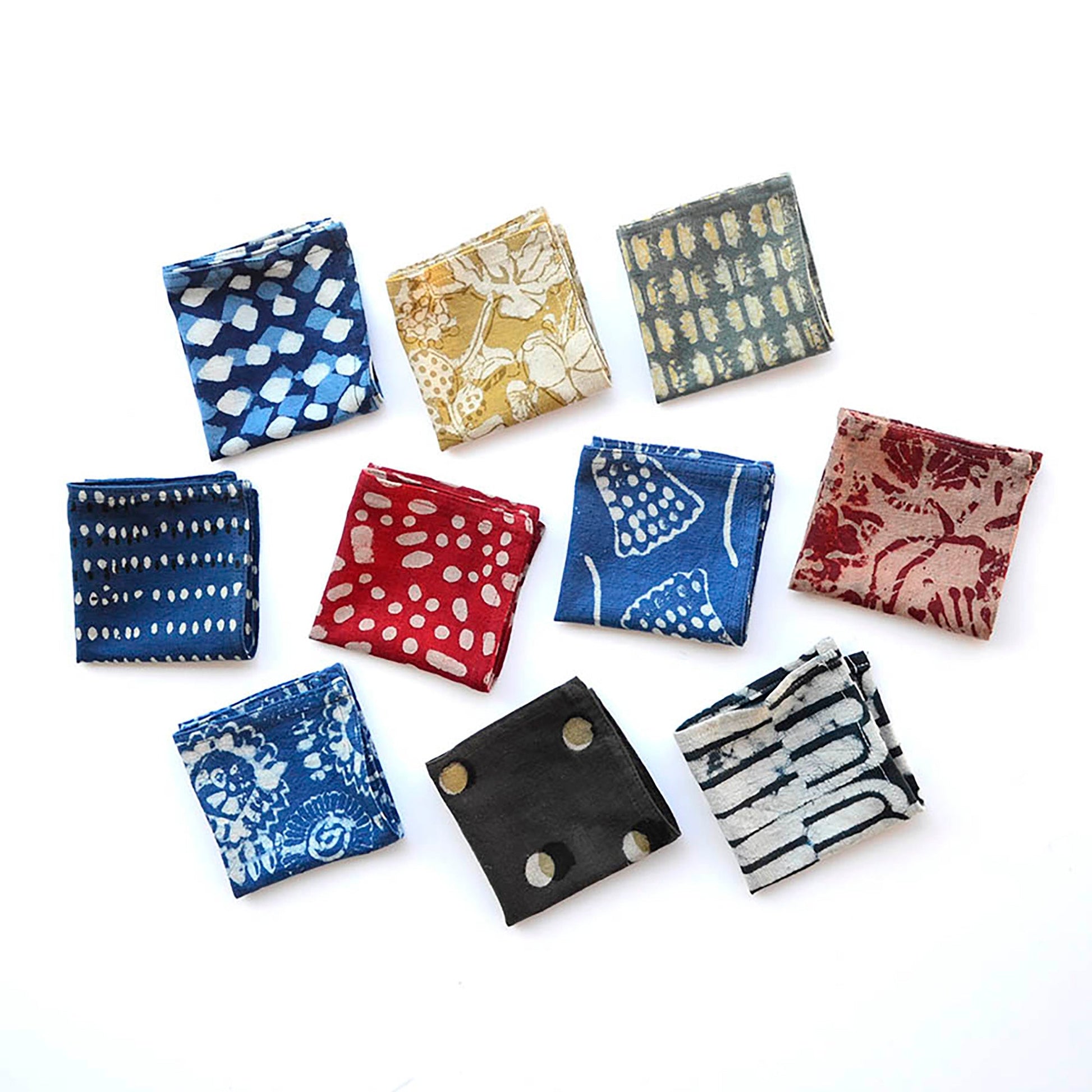 Reusable Cotton Cocktail Napkins 8x8 in (Set of 4) - Delancy