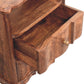 Solid Wood 2-Drawer Bedside Table