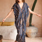Madella Hand Dyed Kaftan Dress in Deep Sea Blue